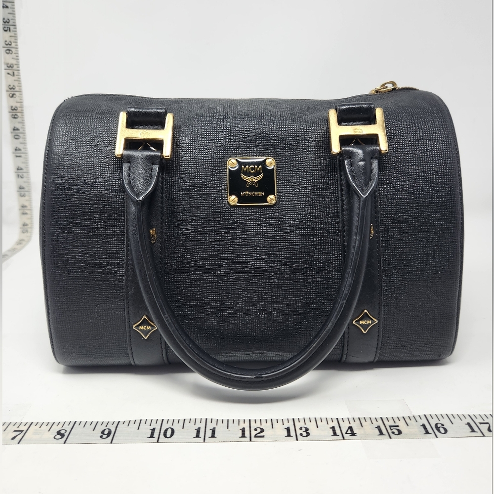 Authentic MCM Boston Leather Handbag